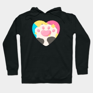 pride & Paw 🐾 Cute Pansexual Moo Toe bean 🏳️‍🌈 Hoodie